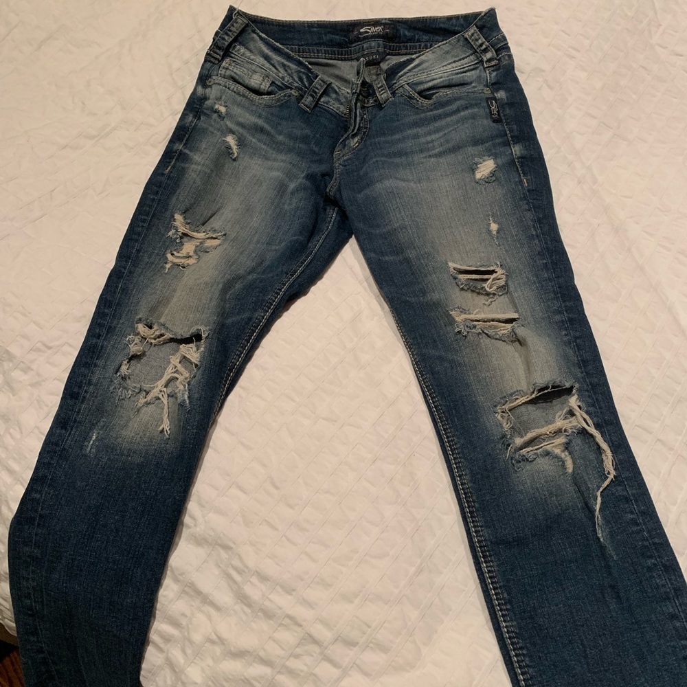 Denim capris